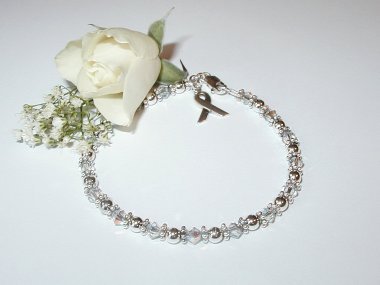 Juvenile (Type 1) Diabetes Awareness Bracelet - Swarovski Crystal & Sterling Silver (Original)