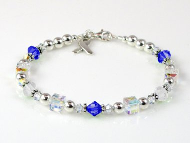 ALS Awareness Bracelet - Swarovski® Crystal & Sterling Silver (Everyday)