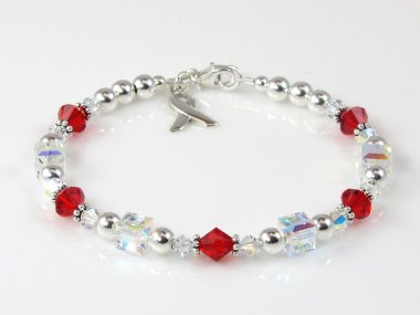 Drunk/Impaired Driving Awareness Bracelet - Swarovski® Crystal & Sterling Silver (Everyday)