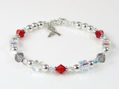 Stroke Awareness Bracelet - Swarovski® Crystal & Sterling Silver (Everyday)