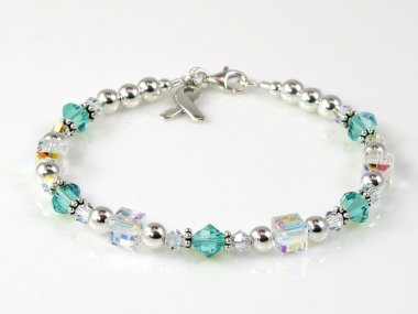 Scleroderma Awareness Bracelet - Swarovski® Crystal & Sterling Silver (Everyday)