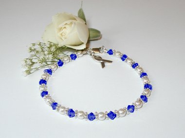 ALS Awareness Bracelet - Swarovski® Crystal & Sterling Silver (Original)