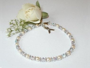 Spinal Cord Injury/Paralysis Awareness Bracelet - Swarovski® Crystal & Sterling Silver (Original)