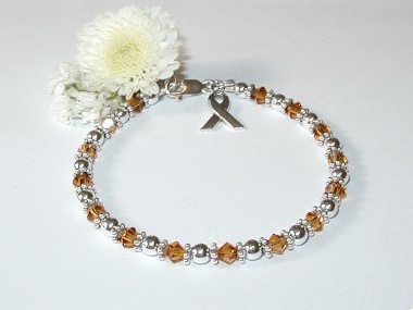 Childhood Cancer Awareness Bracelet - Swarovski® Crystal & Sterling Silver (Original)