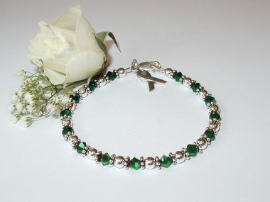 Organ Donation & Transplantation Awareness Bracelet - Swarovski® Crystal & Sterling Silver (Original)