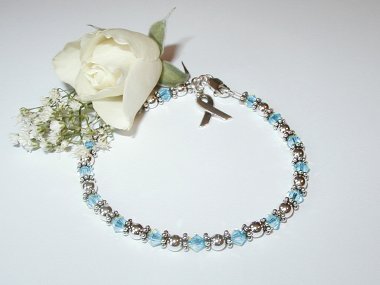 Prostate Cancer Awareness Bracelet - Swarovski® Crystal & Sterling Silver (Original)