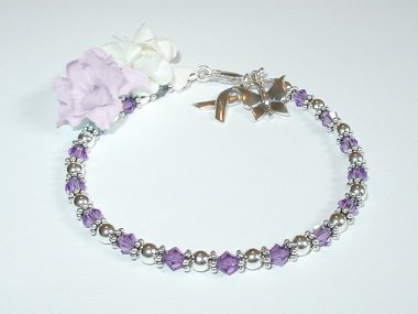 Lupus Awareness Bracelet - Swarovski® Crystal & Sterling Silver (Original)