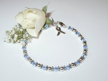 Esophageal Cancer Awareness Bracelet - Sterling Silver & Swarovski® Crystal