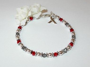 Stroke Awareness Bracelet - Swarovski® Crystal & Sterling Silver (Original)