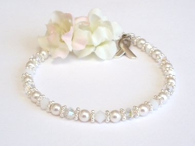 Bone Cancer Awareness Bracelet - Swarovski® Crystal & Pearl (Original)