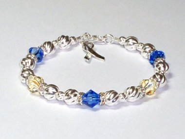 Down Syndrome Awareness Bracelet - Swarovski® Crystal & Sterling Silver (Twist)