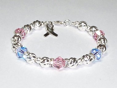 Infant Health Awareness Bracelet - Swarovski® Crystal & Sterling Silver (Twist)