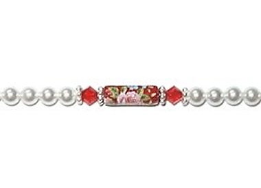 Asian Floral Bracelet Red