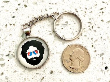 Grateful Dead Jerry Garcia Pendant Keychain