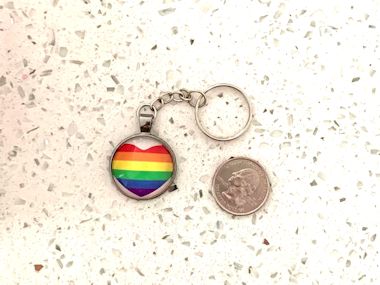 Rainbow Heart LGBTQ Pride Keychain