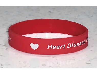 Heart Disease Awareness Wristband - Red