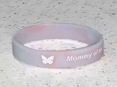 Mommy of an Angel Wristband - Pink & Blue
