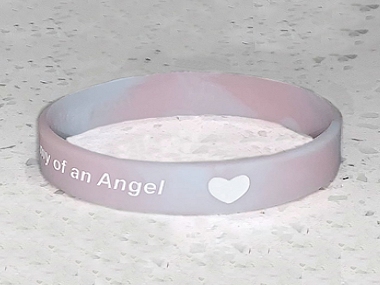 Mommy of an Angel Wristband - Pink & Blue